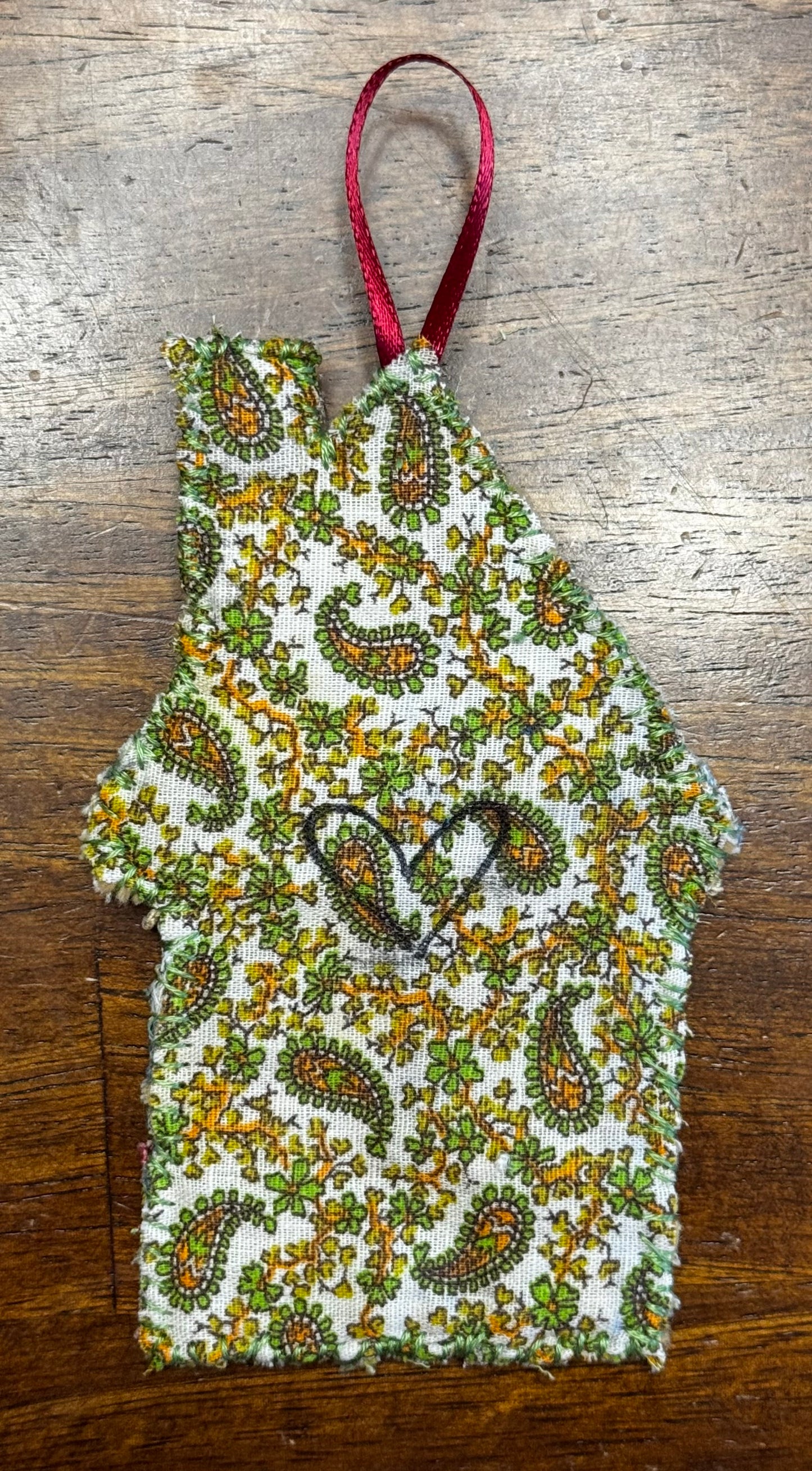 Slow Stitched House Ornament (H4)