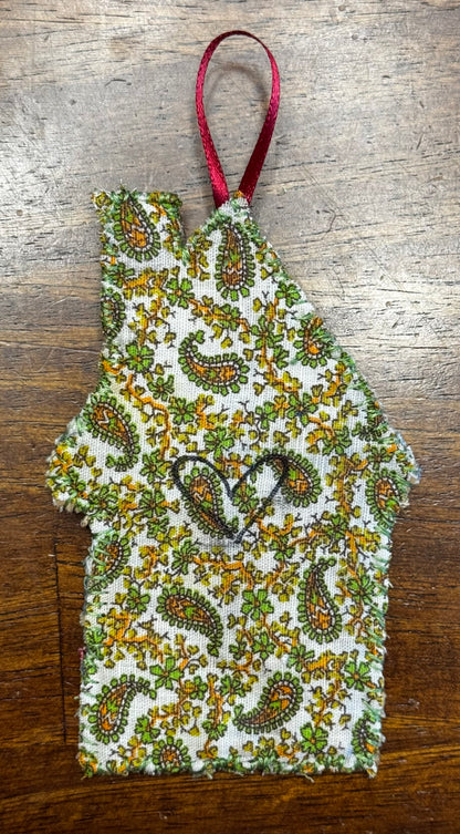 Slow Stitched House Ornament (H4)