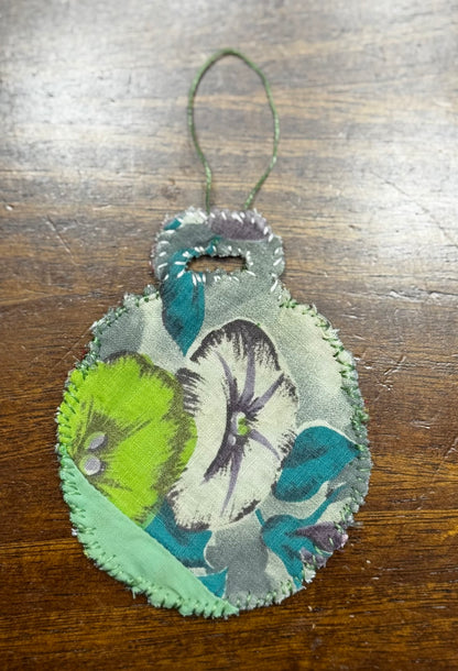 Slow Stitched Round Ornament (RO1)