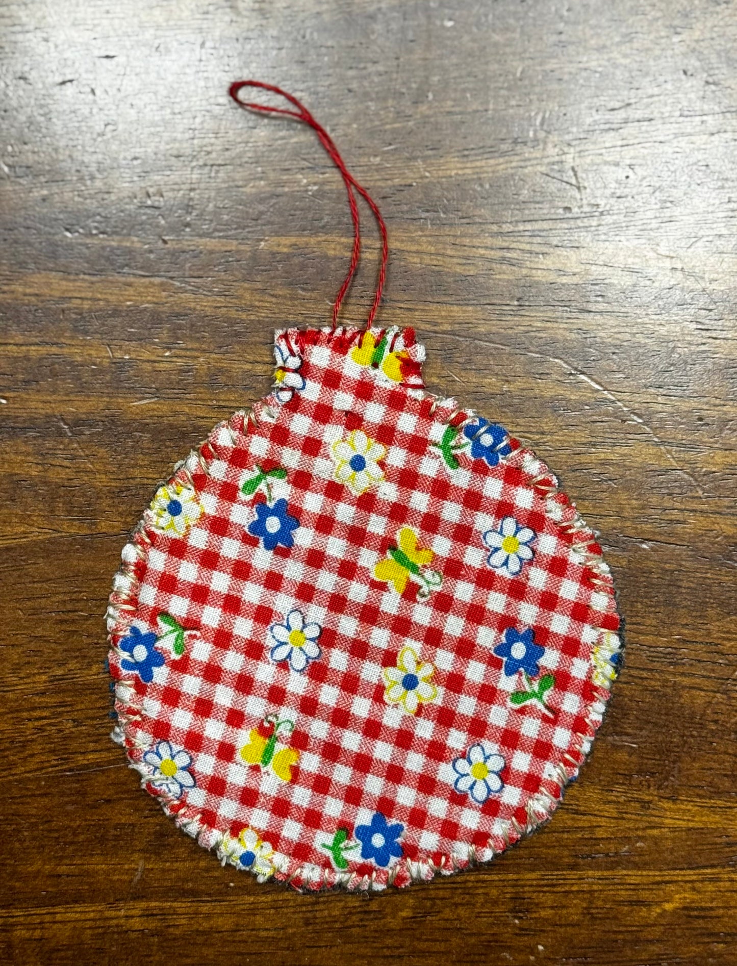 Slow Stitched Round Ornament (RO2)