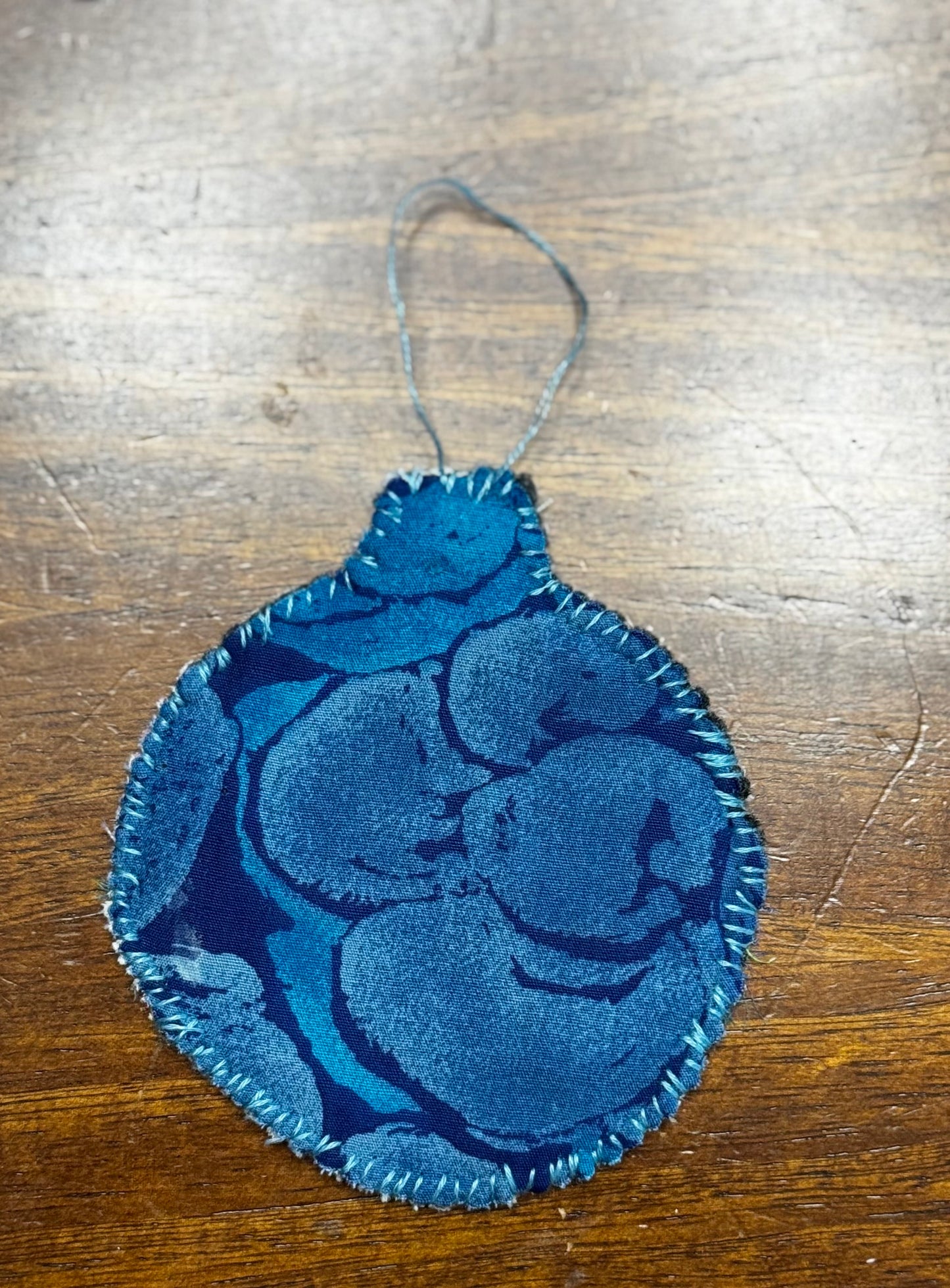 Slow Stitched Round Ornament ( RO3)