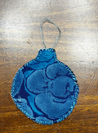 Slow Stitched Round Ornament ( RO3)