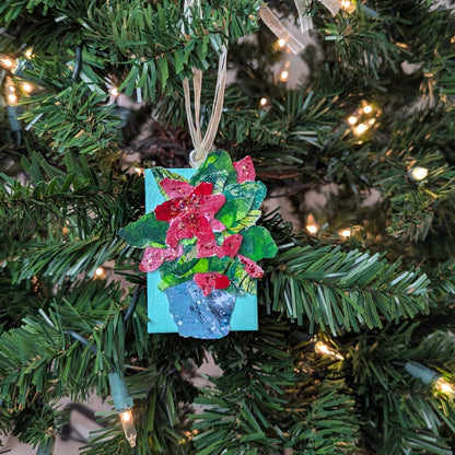 Miniature Flower Vase Christmas Ornament