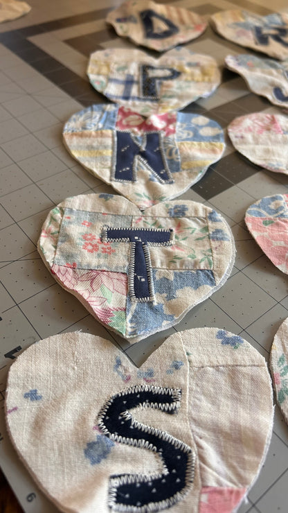 Heart Initial Bag Tag