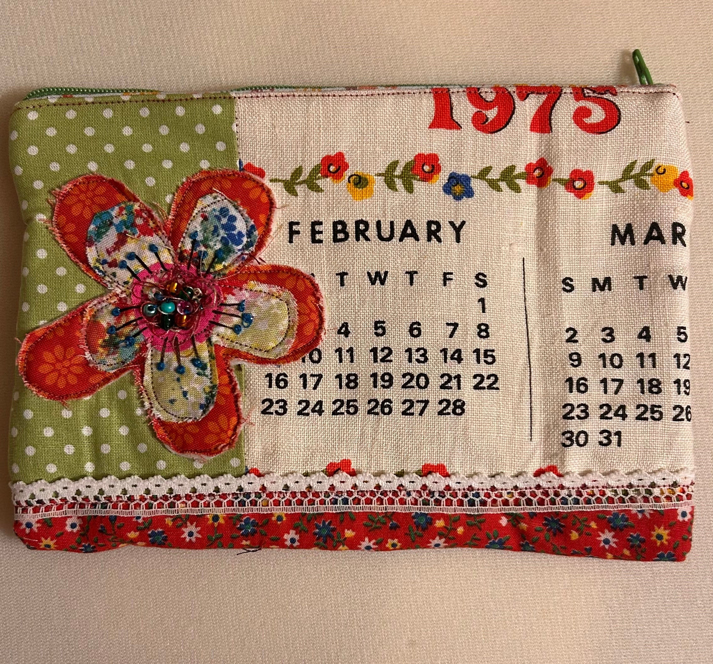 February 1975 Zipper Pouch