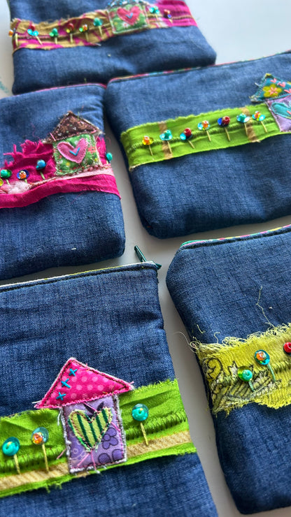 Denim House Zipper Pouch