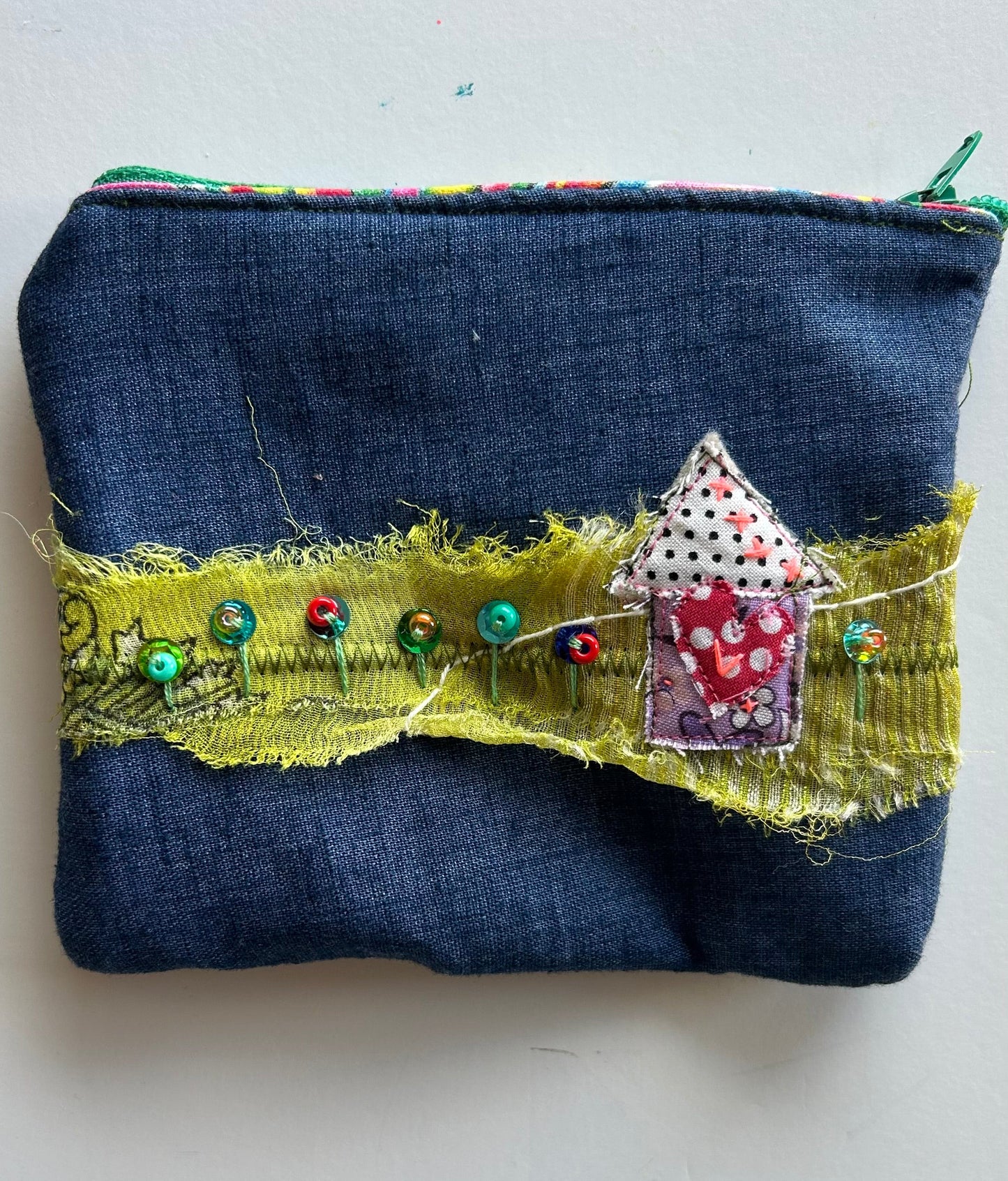 Denim House Zipper Pouch