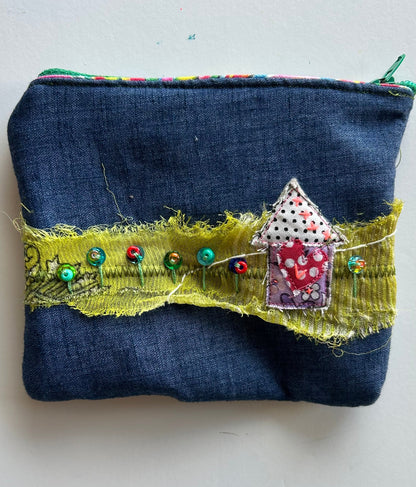 Denim House Zipper Pouch