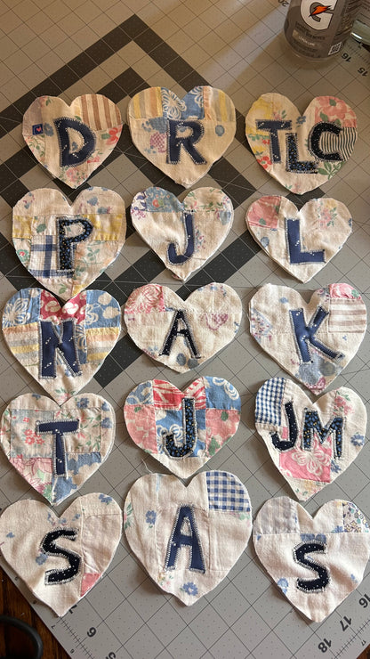 Heart Initial Bag Tag
