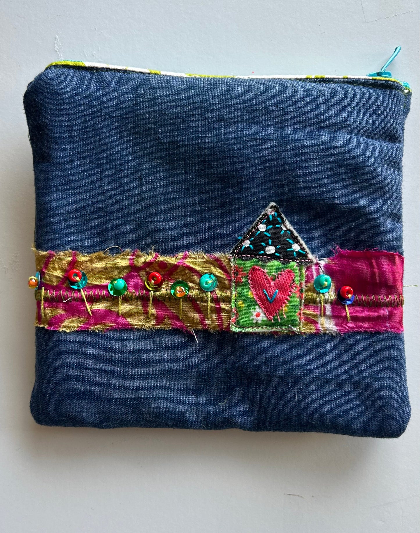 Denim House Zipper Pouch