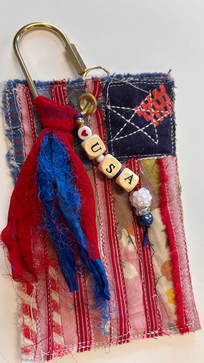 American Flag Bag Tag