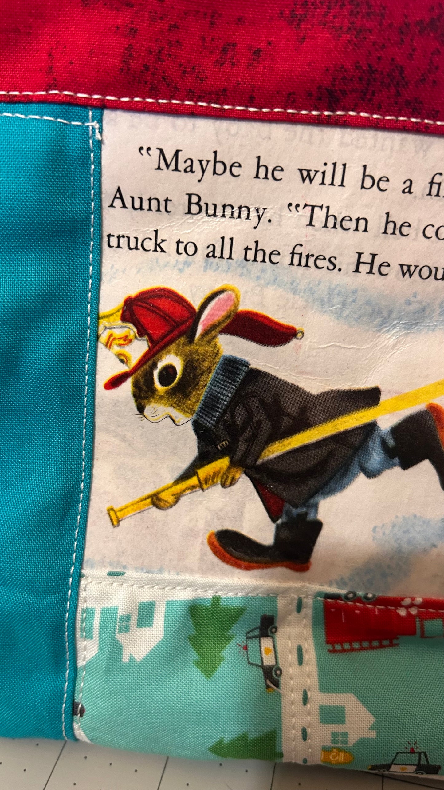 Golden Book Zipper Pouch — Fireman (One of a Kind)