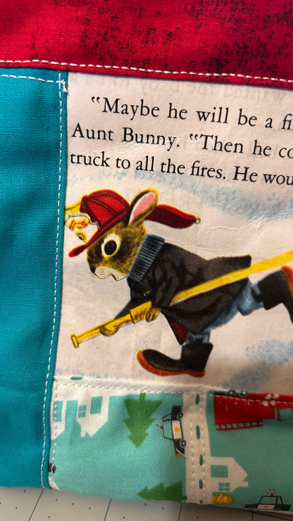 Golden Book Zipper Pouch — Fireman (One of a Kind)