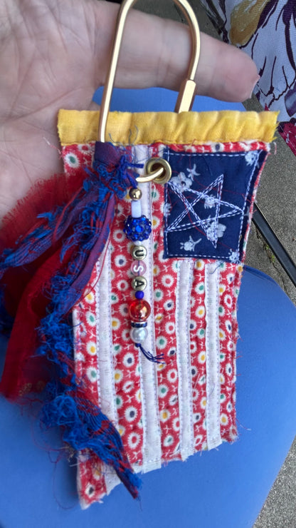 American Flag Bag Tag