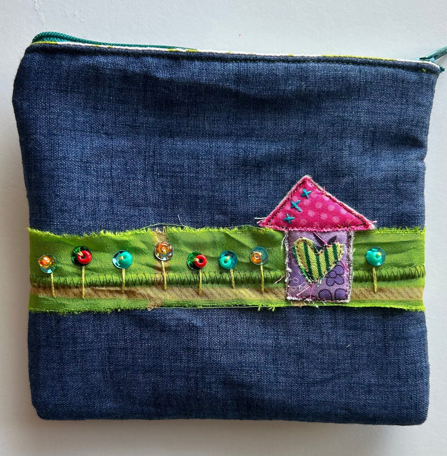 Denim House Zipper Pouch