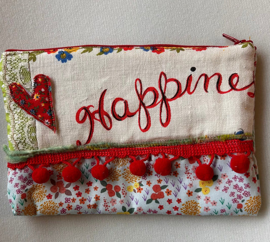 Happiness zipper pouch