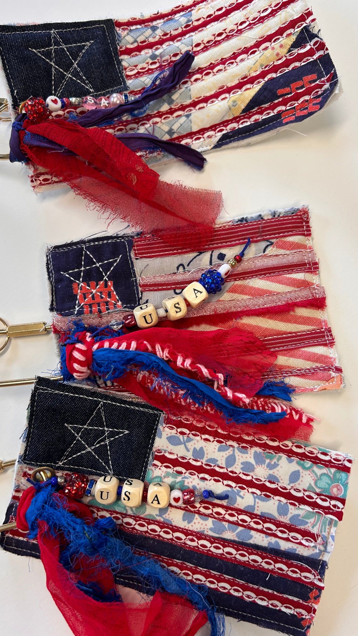 American Flag Bag Tag