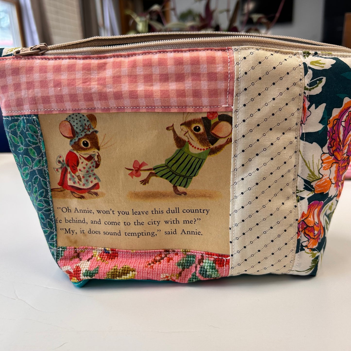 Golden Book Zipper Pouch — Mice (One of a Kind)