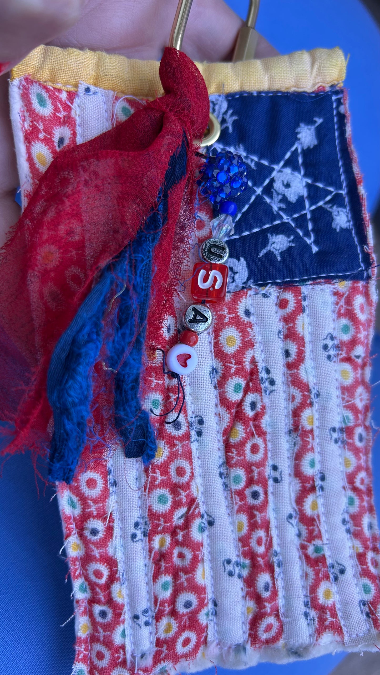 American Flag Bag Tag