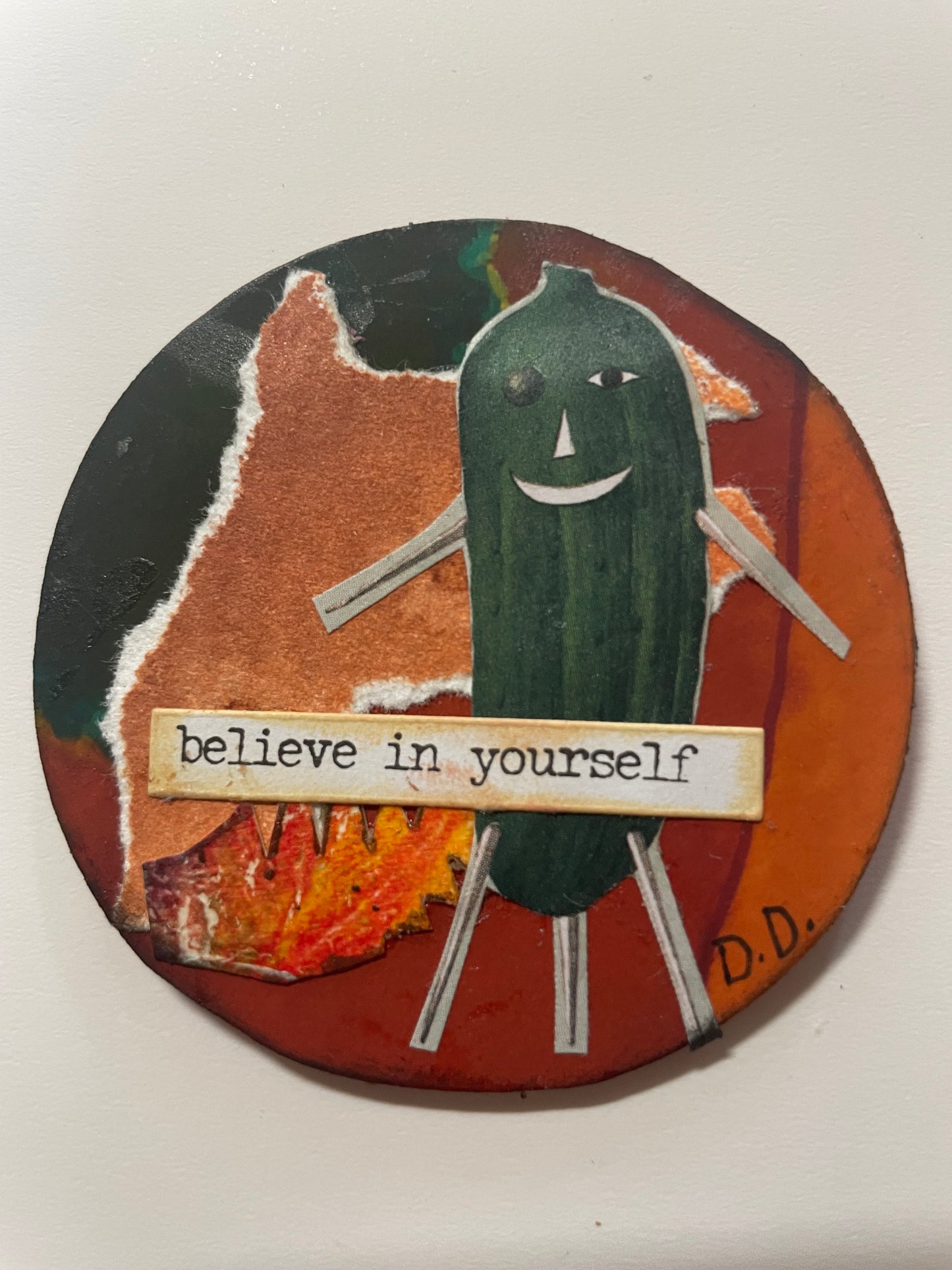 Unique Collaged Fridge Magnet