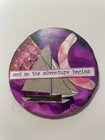 Unique Collaged Fridge Magnet