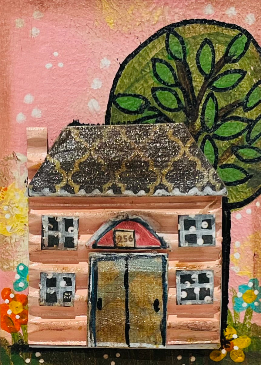 ATC Pink House with Hidden Nursery Rhyme (15,16)