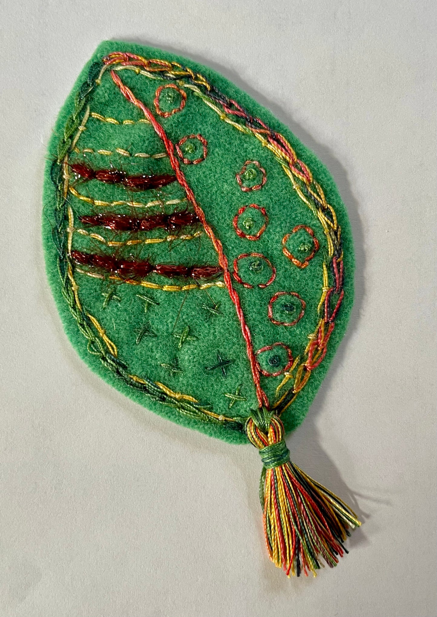 Hand Stitched Leaf