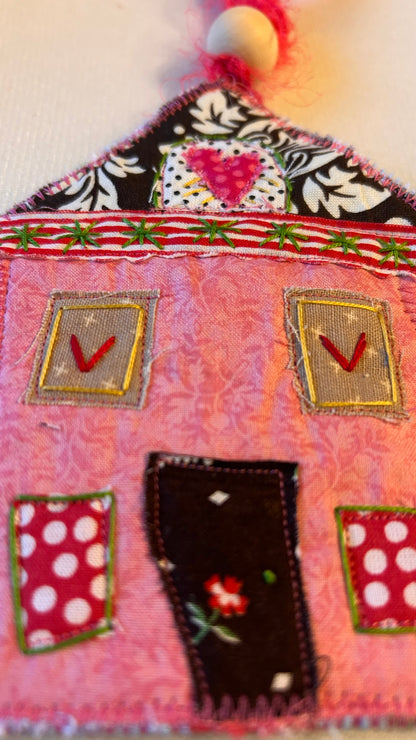Little Pink Houses Ornament/Bag charm