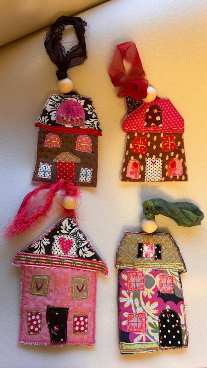 Little Pink Houses Ornament/Bag charm