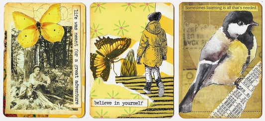 "Mellow Yellow" Artist Trading Card Trio #3