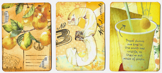 "Mellow Yellow" Artist Trading Card Trio #6