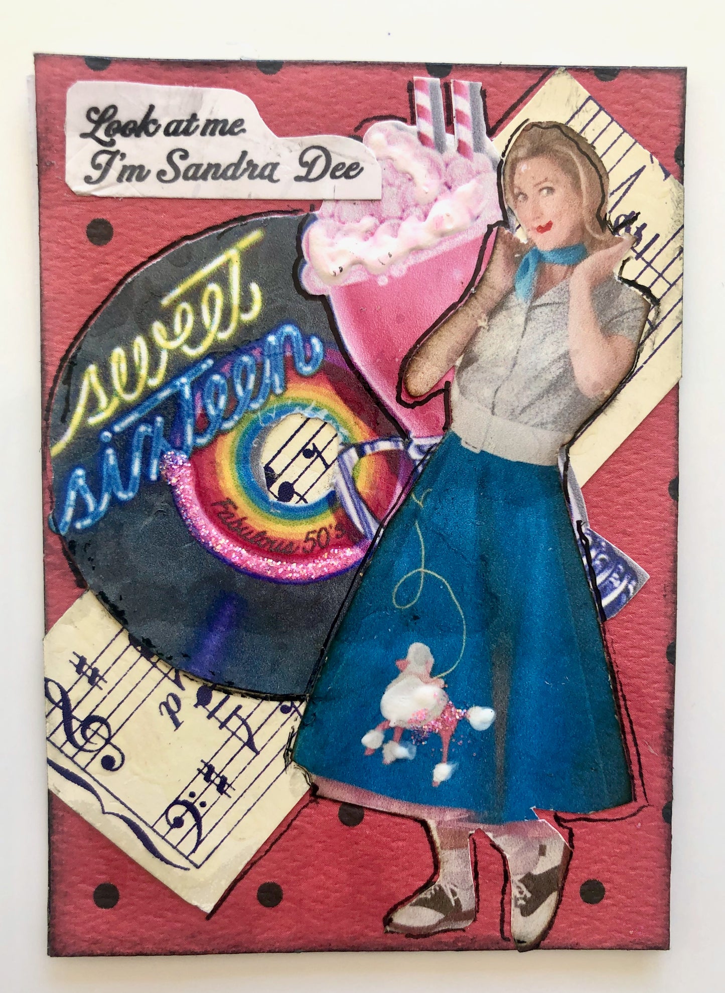 1950's Nostalgia Handmade Artist Trading Card