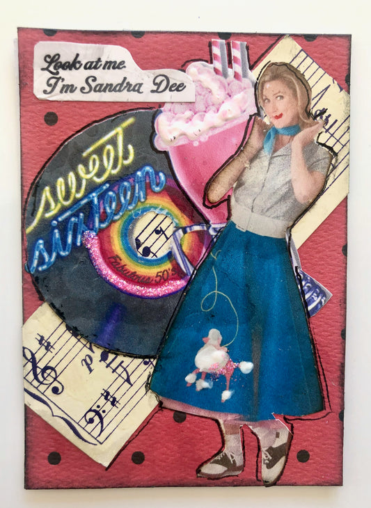 1950's Nostalgia Handmade Artist Trading Card