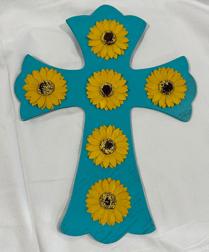 Cross with Sunflowers